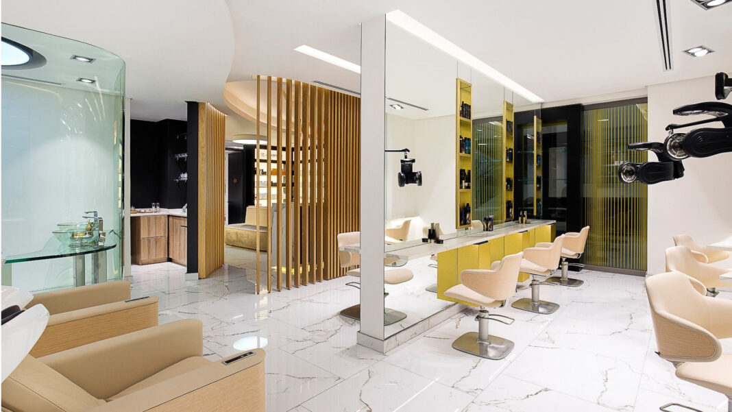 Elegant salon interior design enhancing and elevating beauty spaces