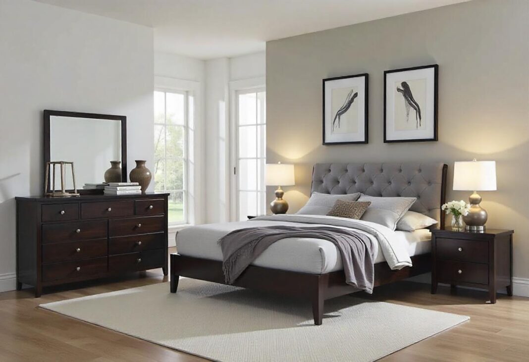 Mix Dark and Light Bedroom Furniture